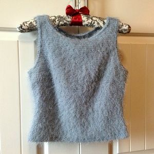 Unique Blue/Gray Sleeveless Top